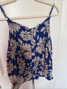 Nordstrom Blue Floral Button-Front Camisole